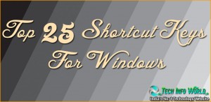 top 25 shortcut keys for windows