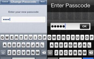 iPhone alphanumeric password