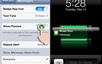 disable message preview on iphone