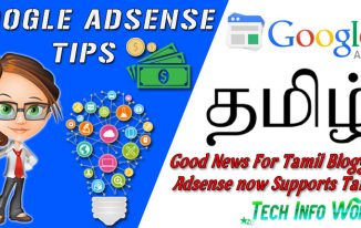 Adsense now Supports Tamil