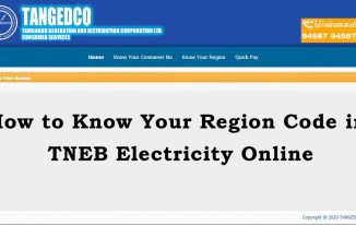 tneb region code list online tneb