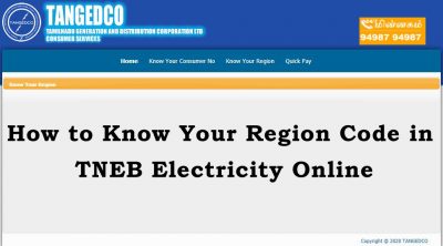 tneb region code list online tneb