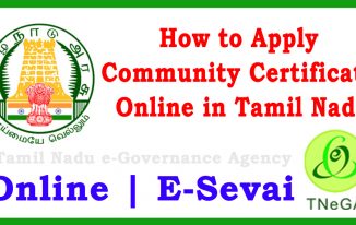 apply comunity certificate online in tamilnadu