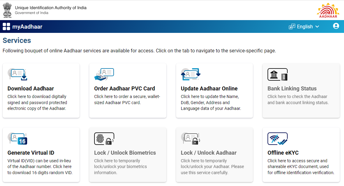 Update Aadhaar Card Name Online