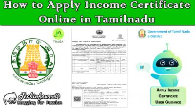 how to apply income certificate online in tamilnadu