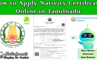 apply nativity certificate online in tamilnadu