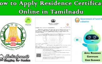 how to apply residence certificate online in tamilnadu