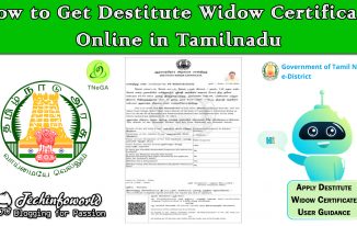 how to apply destitute widow certificate online in tamilnadu