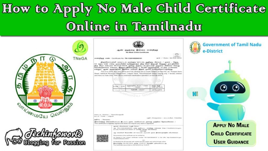 how to apply no male child certificate online in tamilnadu