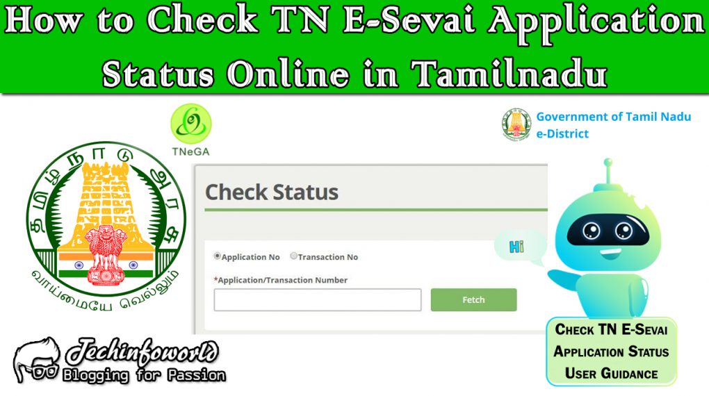 how to check tn esevai application status online in tamilnadu