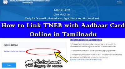 how to link tneb aadhaar online in tamilnadu