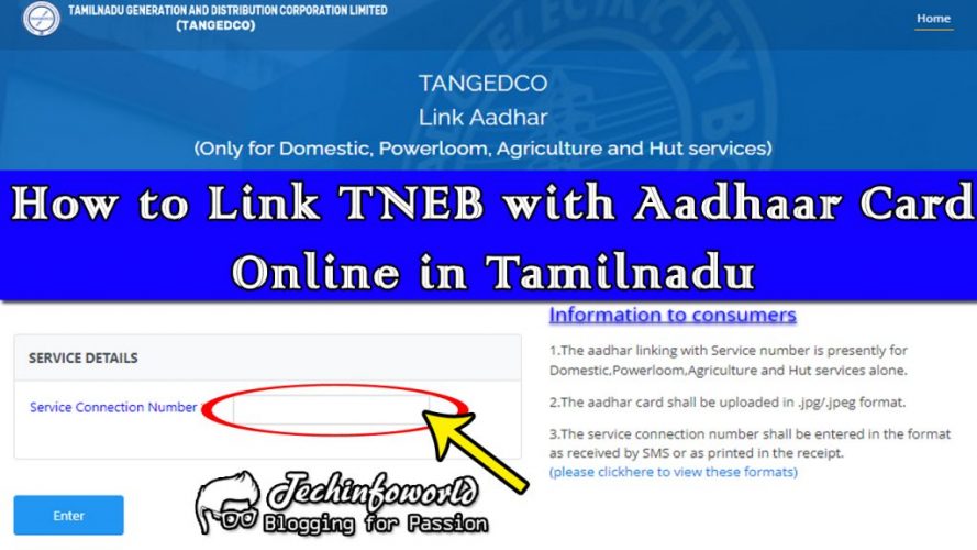 how to link tneb aadhaar online in tamilnadu