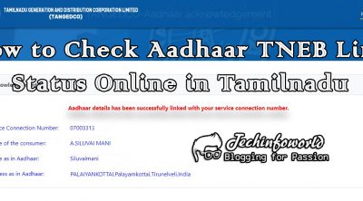 how to check aadhaar tneb link status online in tamilnadu